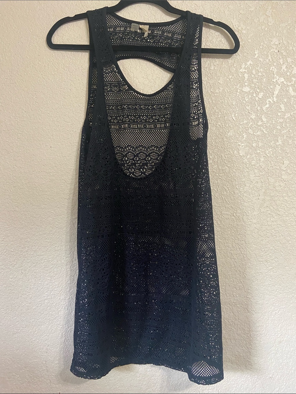 Roxy Black Crochet Tank Dress